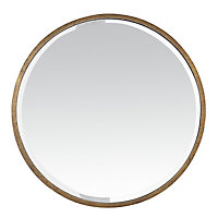 Miroir métal rond doré Ø 100 cm