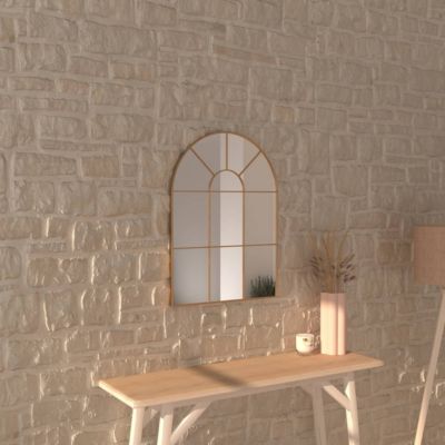 Miroir "Monica" métal doré 54x74cm - Atmosphera Créateur d'intérieur
