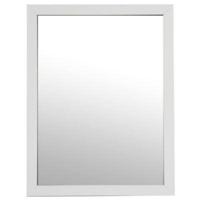 Miroir Mural à Accrocher Blanc 34x44cm - Blanc- Atmosphera