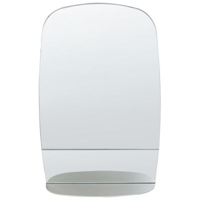 Miroir mural avec étagère BRANNAY 40 cm 60 cm Métal Argenté