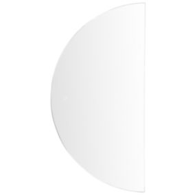 Miroir mural demi rond argenté à LED 60 x 120 cm LOUE