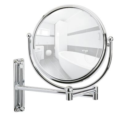 Miroir mural grossissant de salle de bain Argent, L. 31 x H. 1 cm, DELUXE