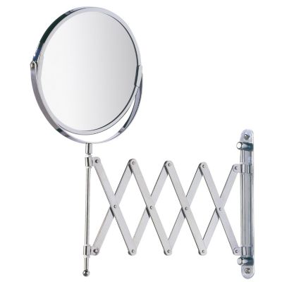 Miroir mural grossissant télescopique Argent, L. 50 x H. 1 cm