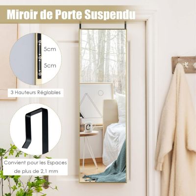 Miroir Mural Haute Définition avec Membrane Antidéflagrante Miroir Pleine Longueur Suspendu