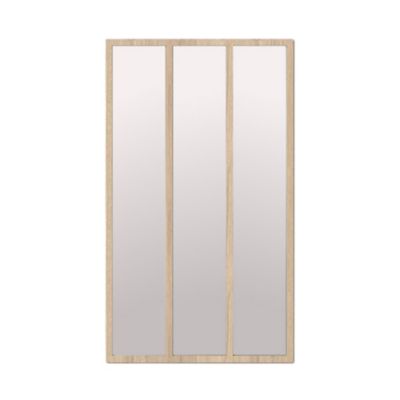 Miroir mural rectangulaire effet bois clair l. 40 H. 70 cm Ormani Penny
