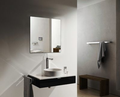 Miroir mural rectangulaire en aluminium pour la salle de bain - 2137 - 90x70cm