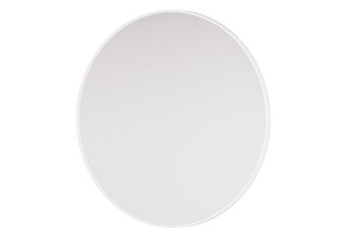 Miroir mural rond design salle de bain, cadre en aluminium, verre 4mm, 8232- Blanc, diam. 100cm