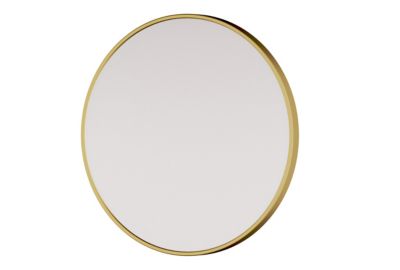 Miroir mural rond design salle de bain, cadre en aluminium, verre 4mm, 8232- diam.60cm, Or