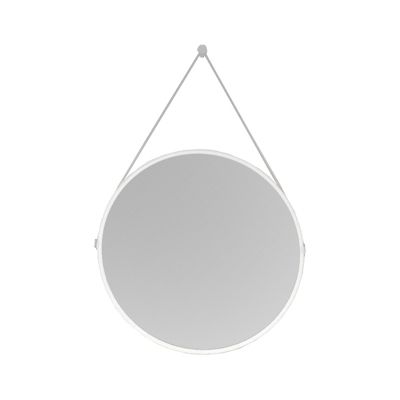 Miroir mural rond salle de bain lumineux LED suspendu, fontion chauffante anti-buée et lumière réglable, Diamètre 60 cm, 2884