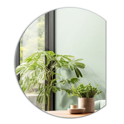 Miroir mural Tulup forme cercle coupé design 63x70 cm 1 pièce
