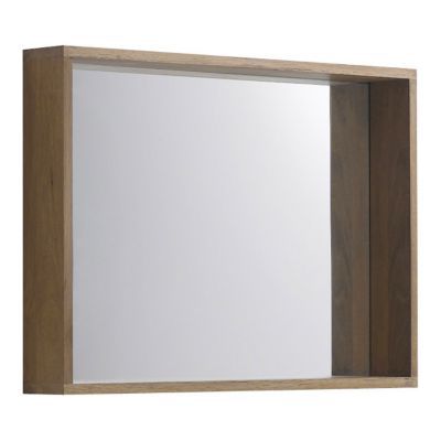 Miroir non lumineux effet chêne massif l.90 x P.13 x H.65 cm, Cooke & Lewis Harmon