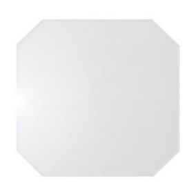 Miroir octogonal Squary argent L.30 x l.30 cm