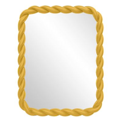 Miroir ondulé rectangle jaune ocre H.44,8 x l.34,84cm Ornami