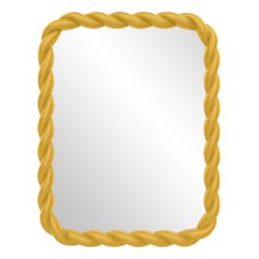 Miroir ondulé rectangle jaune ocre H.44,8 x l.34,84cm Ornami