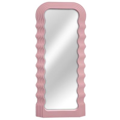 Miroir ondulé résine effet relief rose H.110 x l.46 cm Dada Art