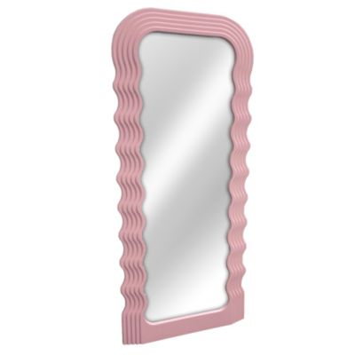 Miroir ondulé résine effet relief rose H.110 x l.46 cm Dada Art