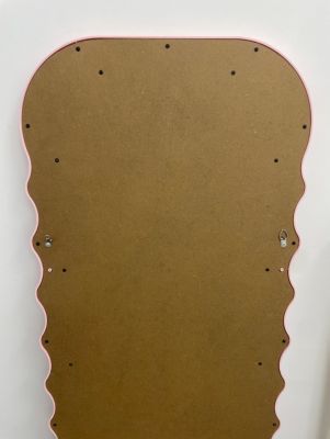 Miroir ondulé résine effet relief rose H.110 x l.46 cm Dada Art