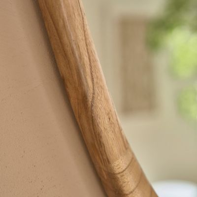 Miroir organique en mindi massif 60x90 cm Berah Getah Fifties | Castorama