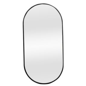 Miroir oval 80 x 40 cm noir