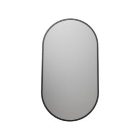 Miroir oval éclairage LED détecteur de mouvements et fonction anti-buée, cadre aluminium, 8144-2.0, 55x100cm