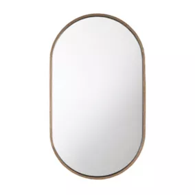 Miroir ovale 40 x 70 cm PEPPER noyer