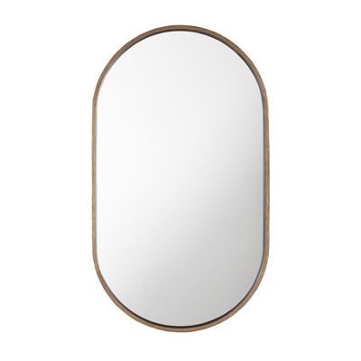 Miroir ovale 40 x 70 cm PEPPER noyer