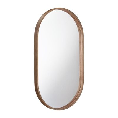 Miroir ovale 40 x 70 cm PEPPER noyer