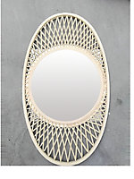 Miroir ovale en rotin 82 x 48 cm Dada Art