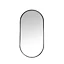 Miroir ovale métal noir 30 x 60 cm