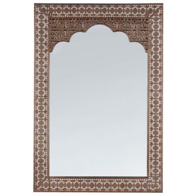 Miroir PALI 60 cm 90 cm Métal Cuivré