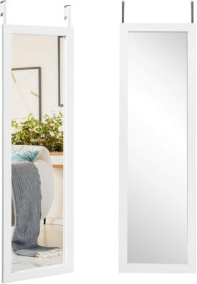 Miroir Pleine Longueur Carré Psyché Longue Debout Miroir Chambre Miroir Dressing Miroir Mural Cadre en Fer Blanc