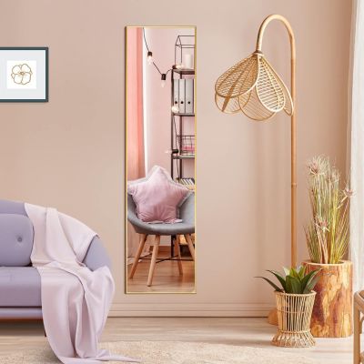 Grand Cadre Miroir Mural En Bois Peint Bleu - Vintage - Déco Maison Inde