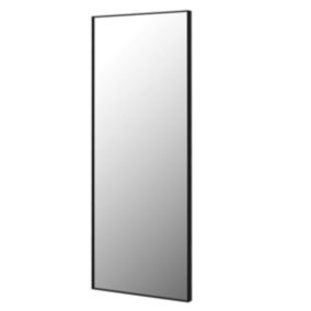 Miroir Pleine Longueur Miroir sur Pied avec Cadre en Aluminium Verre Antidéflagrant (Noir) 150 x 56 CM