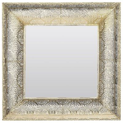 Miroir PLERIN 60 cm 60 cm Métal Doré