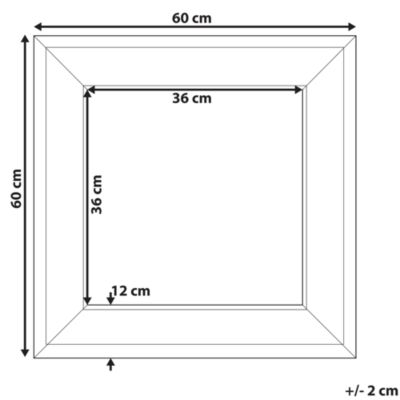 Miroir PLERIN 60 cm 60 cm Métal Doré