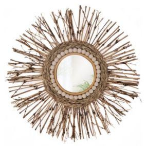 Miroir REA BOHO 45CM 322091 Beige