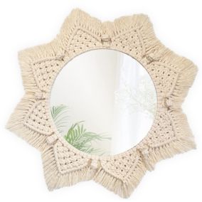 Miroir REA BOHO 53CM 322048 Beige