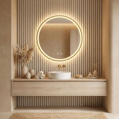 Miroir Rea Led Mmj Gold 60Cm 60 x 60 x 60 cm