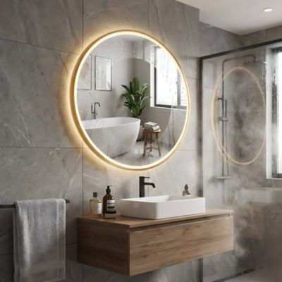 Miroir Rea Led Mmj Gold 60Cm 60 x 60 x 60 cm