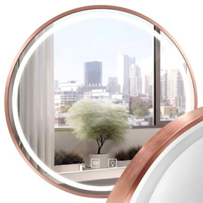 Miroir Rea Led P11395 Mmj Brush Copper 60Cm 60 x 60 x 60 cm