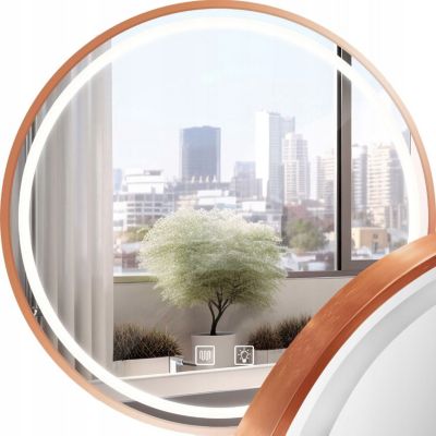 Miroir Rea Led P11398 Mmj Brush Copper 90Cm 90 x 90 x 90 cm