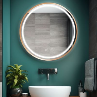 Miroir Rea Led P11398 Mmj Brush Copper 90Cm 90 x 90 x 90 cm