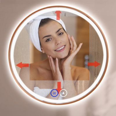 Miroir Rea Led P11398 Mmj Brush Copper 90Cm 90 x 90 x 90 cm