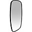 Miroir rectangle arrondi à suspendre métal noir L.51 x l.25 cm