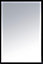 Miroir rectangle Erina Dada Art l.40 x H.60 cm noir mat
