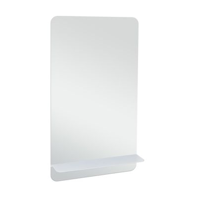 Miroir rectangulaire 40 x 70 cm SIMONA avec tablette blanche