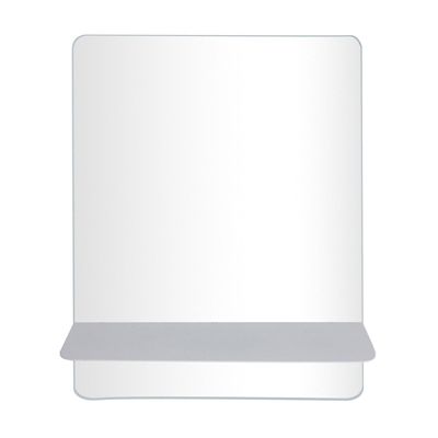 Miroir rectangulaire 60 x 70 cm SORRENTO avec tablette blanche