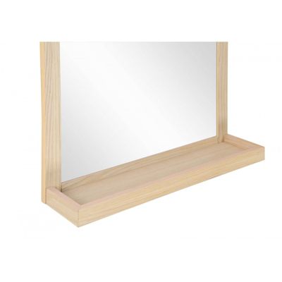 Miroir rectangulaire avec tablette en bois 60 x 70cm ENIO