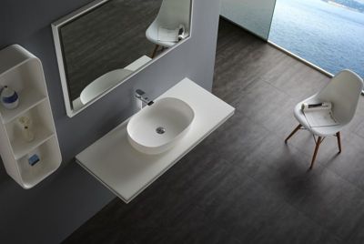 Miroir rectangulaire design, cadre blanc avec éclairage LED fonction tactile pour salle de bain et toilettes - 2115 - 168x70cm
