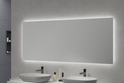 Miroir rectangulaire design éclairage LED à détecteur de mouvement salle de bain, 2173, 168 x 70 x 3cm